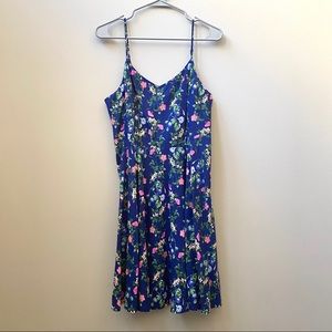 Old Navy Floral Fit & Flare Spaghetti Strap Dress